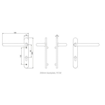Elderly and Infirm Door Handle Long Lever WHITE