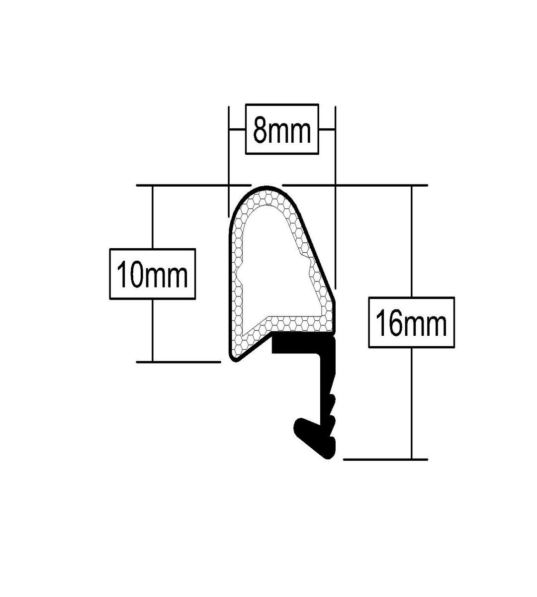 Proline AM3EX 900mm Door Threshold Seal Pack – Weatherproof Replacement Seals