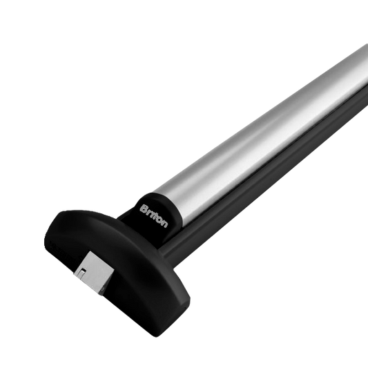 BRITON 571 Touch Bar Operating Device with Single Point Latch Silver & Black 840mm - Black & Silver